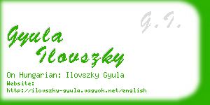 gyula ilovszky business card